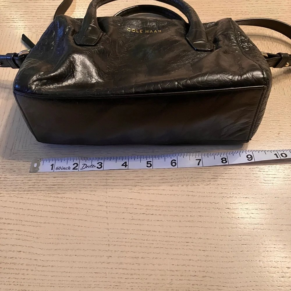 Cole Haan Women’s Black Leather Mini Satchel Crossbody Bag | Every Day Use